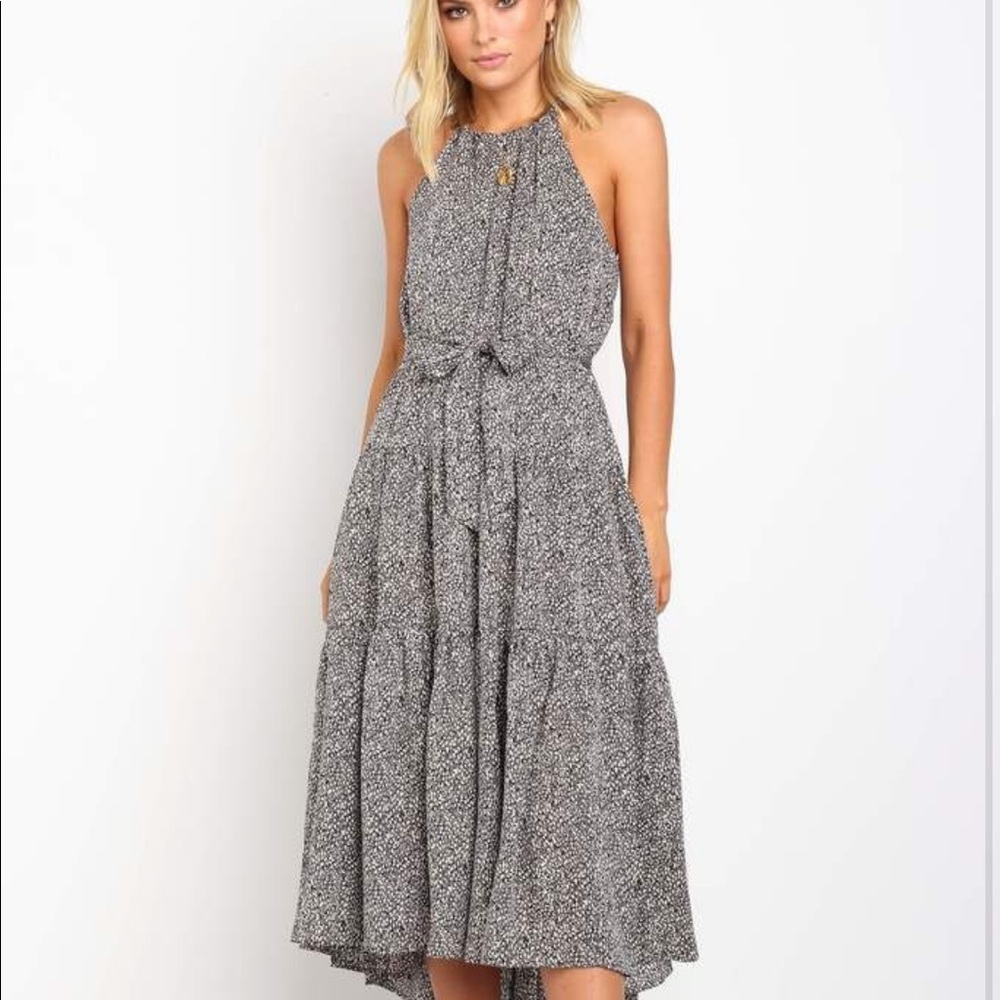 Petal and Pup Gracen Black and Tan midi dress sz M